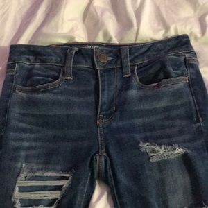 American eagle PATCHED skinny jeans size 4